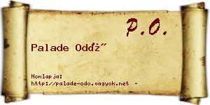 Palade Odó névjegykártya
